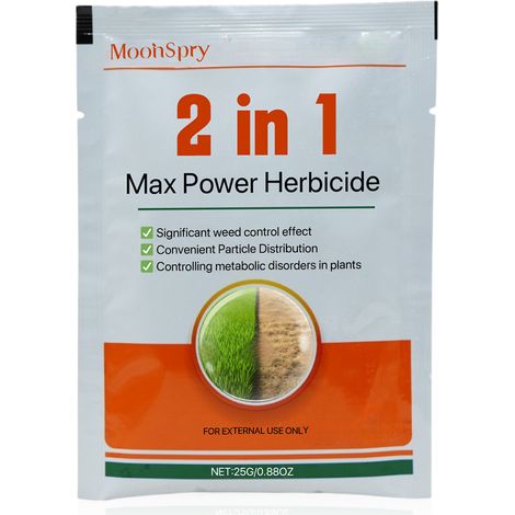 Eclairage Design – Herbicide 2 en 1 Max Power – Formule double action rapide – Pour pelouses et parterres – Sachets de 25g faciles à utiliser