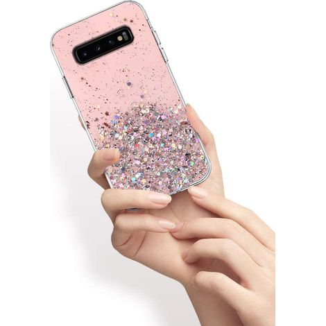Funda para Samsung Galaxy S10 5G, brillante, rosa. (1/3)