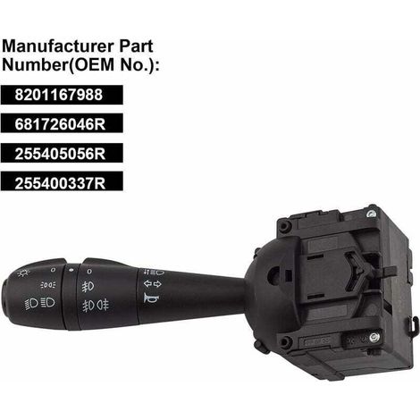 Steering column switch for Dacia Duster, Dokker, Sandero, Lodgy, Clio, Logan, 8201167988. Steering column switch, turn signal control switch, 255405056R (1/4)