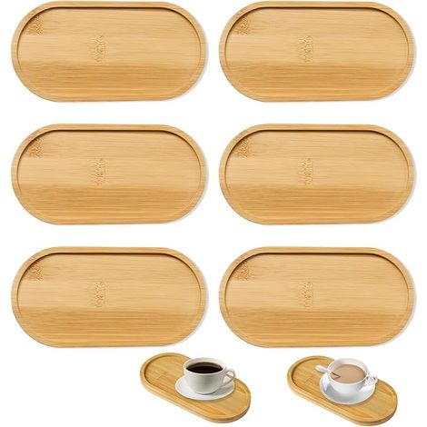 Plateaux ovales bambou 17,5 x 8,8 cm Plateau service Plateau décoratif ovale dessous verre thé café (1/5)