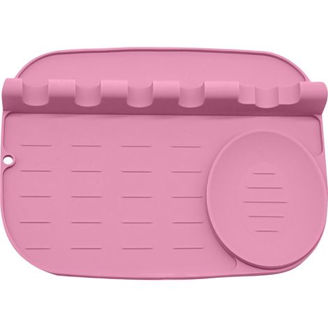Soporte de silicona para utensilios con base antigoteo, apto para diversos utensilios de cocina. Soporte para cucharas resistente al calor. Soporte para cucharas de cocina. Soporte para cucharas, cuch (1/5)