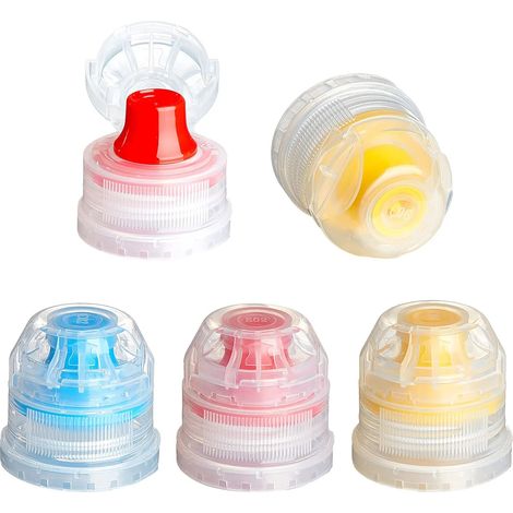 30 pièces bouchons de bouteille d’eau en plastique réutilisables 28 mm, couvercles de rechange à visser (1/5)