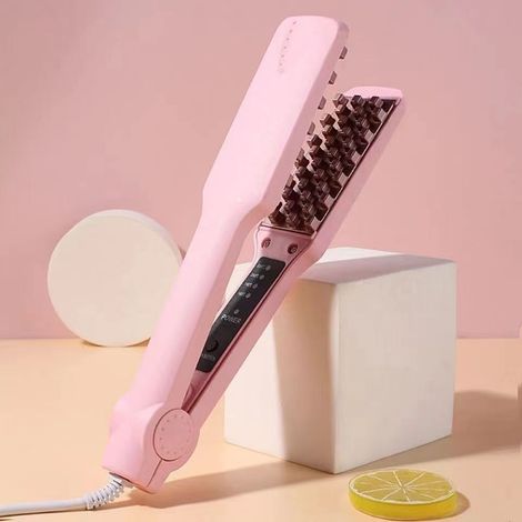Rizador voluminizador, rizador eléctrico, almohada rizadora para trenzas africanas, alisador de raíces, herramientas para peinar el cabello (rosa) (1/5)