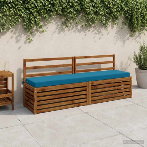 vidaXL 2-Piece Bench Cushions SOEST 2 pcs 100% Polyester Light Blue (1/5)