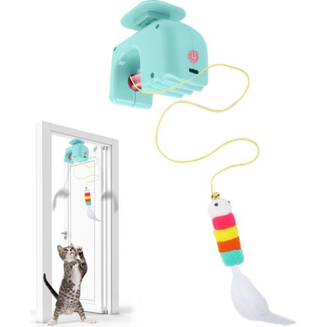 Automatiques pour Chats - Jeu Interactif Électrique pour Animaux,Jouet Suspendu À Capteur pour Chaton,pour Simulation De Chasse, Entraînement, Enrichissement, Exercice Intérieur Et (1/5)