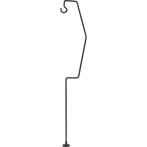 Support de lanterne de camping de 53,5 cm (21,1 po) avec base magnétique, en fer forgé, style rétro, pour la pêche et la randonnée. (1/5)