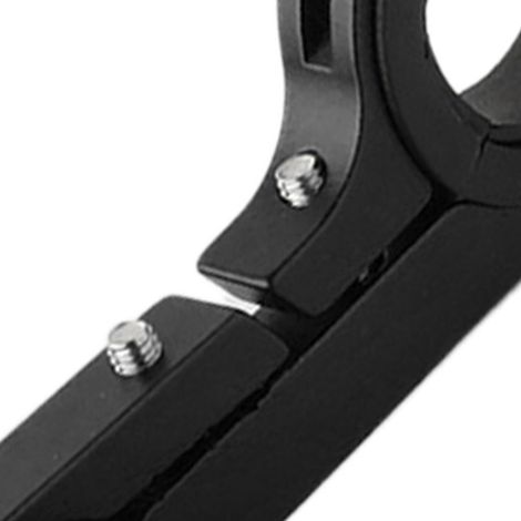 (Exclusivité Asie du Sud-Est) Porte-bagages d'extension pour vélo, support pour compteur et lampe de vélo, accessoires de vélo et support pour lampe torche, motif fibre de carbone [Noir] Cadre simple (1/5)