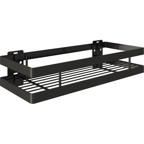 Étagères de Salle de Bain Titulaire de Support de Rangement de 20-50 cm, étagères de Coin de Salle de Bain Noires Mates Mat Organisateur de Salle de Bain (1/3)