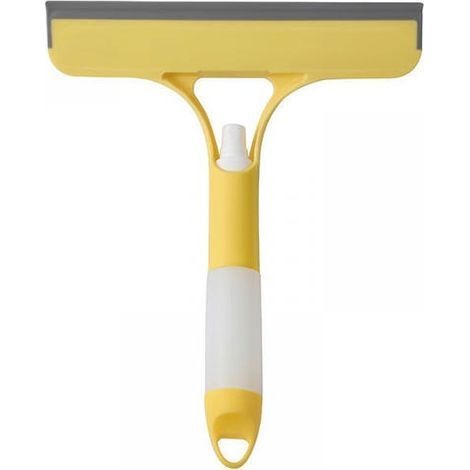 3-in-1 window scraper with aerosol, suitable for windows, tiles and windshields, yellow (1/5)