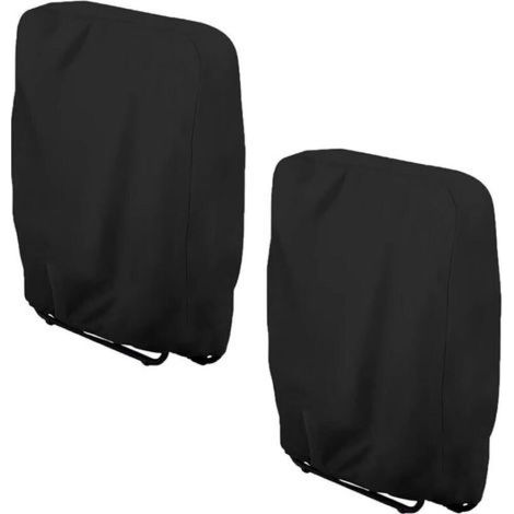 Lot de 2 housses de chaise de jardin imperméables, zéro gravité, housses de chaise pliantes, 82 x 22 x 93 cm, imperméables, anti-UV, housses de chaise longue inclinables,noir (1/5)