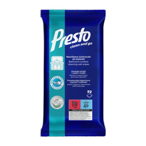 011460 HH Presto Haushaltsreinigungstücher fürs Badezimmer 72 Stück (01A)