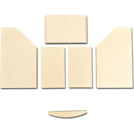 Habillage de foyer pour poêles à cheminée Tiamo de Hark - vermiculite - 6 pièces