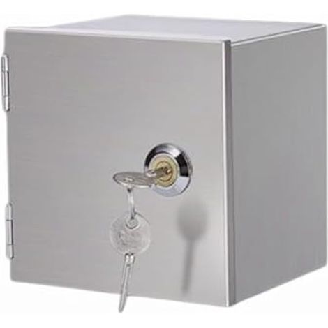 120 mm120 mm65 mm Boîtier de distribution électrique étanche avec boîtier en acier inoxydable, adapté à la protection des prises extérieures et à une alimentation électrique sûre (1/4)
