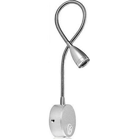 Applique Murale Lecture - Bras Flexible Cygne 360° - Commande Tactile Dimmable - Prise USB Intégrée - Câble UE 1,7 m - 3 W - Pour Chambre à Coucher (1/5)