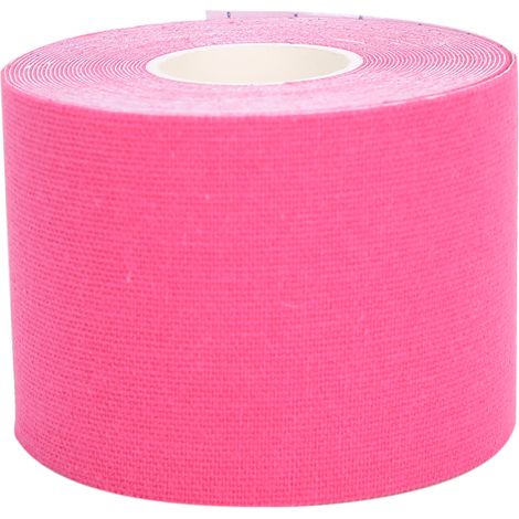 Bande de kinésiologie rose 5cm x 5m pour sportifs, thérapie physique, soutien genou cheville épaule - Ruban adhésif musculaire élastique (1/5)