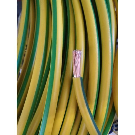 Cavi al metro cavo unipolare cordina fs17 giallo verde sezione 1x10mmq n07v-k1x10gv fs17-1x10gv