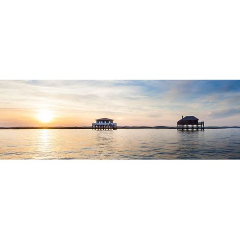 Tableau sur toile piloti couché de soleil 30x97 cm - Impression sur Toile Murale Décorative - Image imprimée en HD sur Toile - Toile sur Châssis en Bois FSC - Fabriqué en France (1/4)