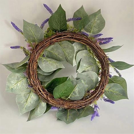 Couronne de printemps pour porte d'entrée, ornements pour décoration de porte extérieure (1/5)