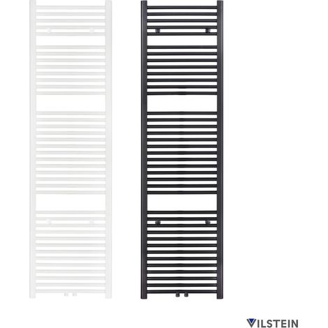 VILSTEIN Badheizkörper Mittelanschluss und Seitenanschluss, Flach, Quer-Rohr, Schwarz, 1800x500 mm (1/5)