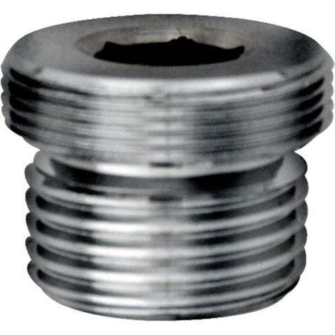 Raccordo maschio maschio in ottone cromato  M.24x1 - m.1/2