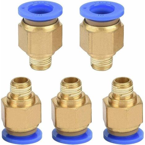 Lot de 5 raccords rapides Raccord pneumatique (G1/8" x 10 mm) (1/4)