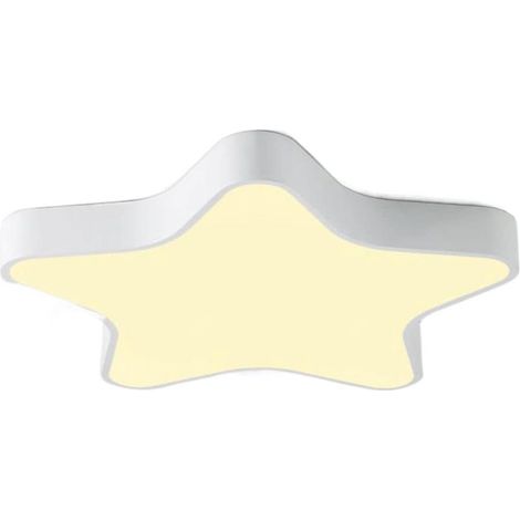 42cm LED ceiling light with white star design, dimmable for children's room (1/5)