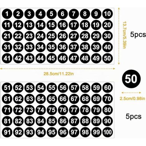 Self-Adhesive Numbers Waterproof Numbers Black + Blue (1/3)