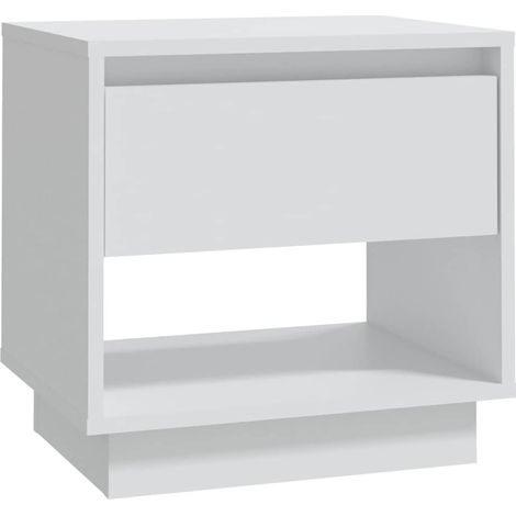 Bedside Cabinet White 45x34x44 cm Engineered Wood vidaXL (1/5)
