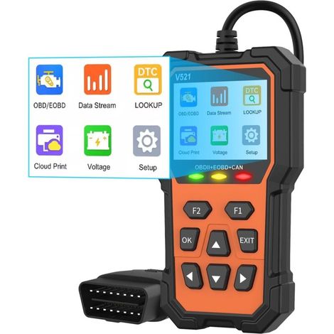 OBD2 Car Diagnostic Tool V521, OBD2 Vehicle Diagnostic Reader, Fault Reader with All OBD-II Functions (1/5)