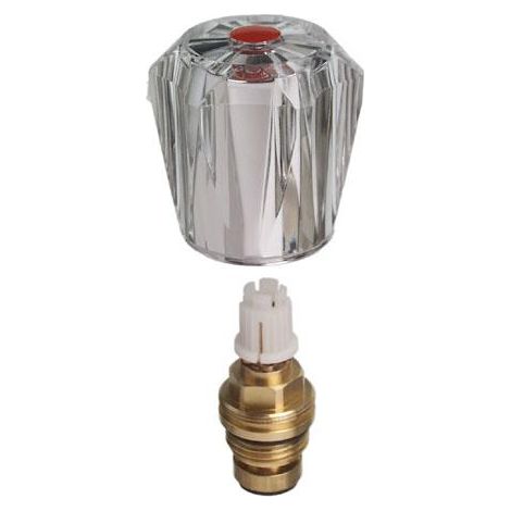 CONMETALL Ventiloberteil Acryl, Elt, Rot, 1/2 (1/2)