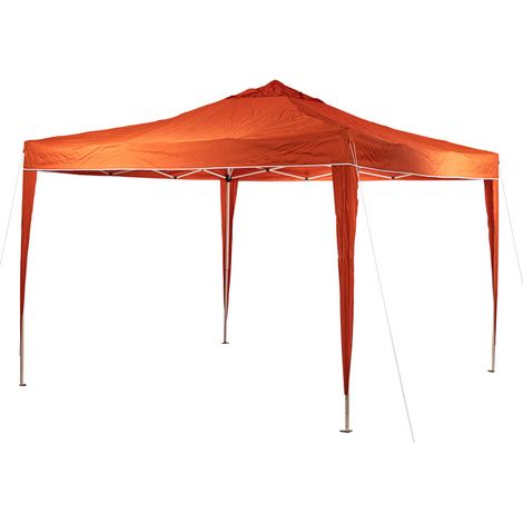 Tonnelle pliante / pavillon pliable 3x3 m - Couleur terracotta