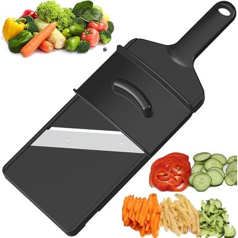 Mandoline de cuisine manuelle en acier inoxydable, coupe-légumes rapide et uniforme, pour trancher oignons, chips, julienne et râper, 1 pièce (1/5)