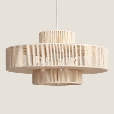 Pendelleuchte aus Baumwollseil Alma M Beige