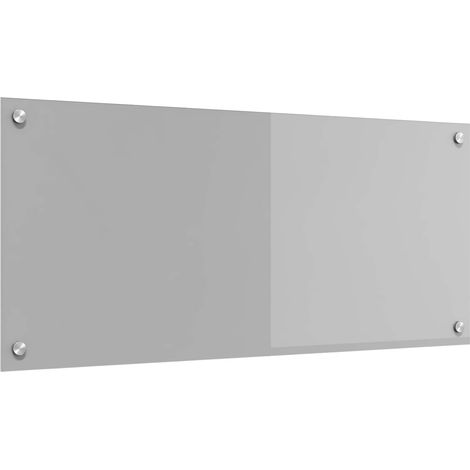 Kitchen Backsplash Light Grey 90 x 40 cm Tempered Glass vidaXL