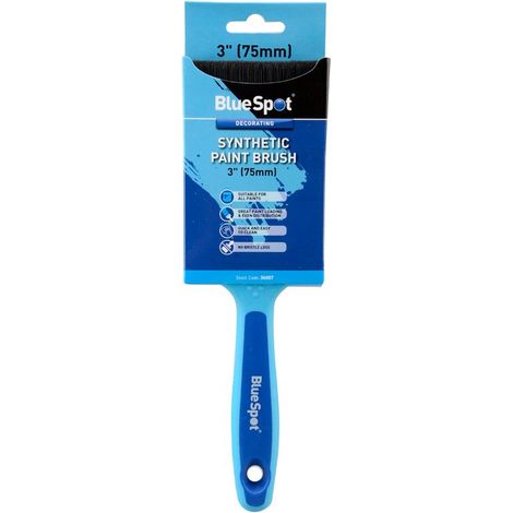 Blue Spot Tools 3" (75mm) Synthetic Paint Brush with Soft Grip Handle (1/3)