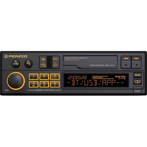 Pioneer Autoradio design rétro, tuner DAB+, kit mains libres bluetooth
