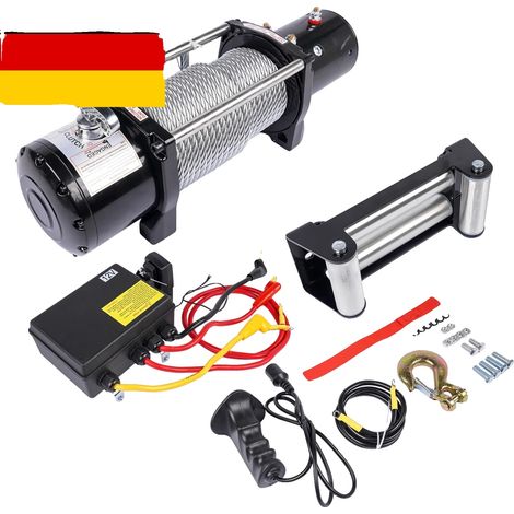 Cabrestante eléctrico, 12 V CC, capacidad de 13500 lb, motor de 6,6 HP, sistema de engranajes planetarios, compatibilidad versátil. (1/5)