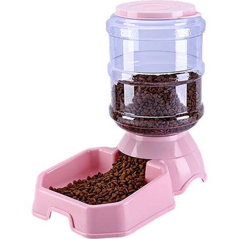 Distributeur Automatique Pour Animaux - Bol Alimentaire Et Aqueux - Capacité 3,8 L - En PP - Dimensions 16 x 28 x 32 cm - 1 Pièce (1/5)