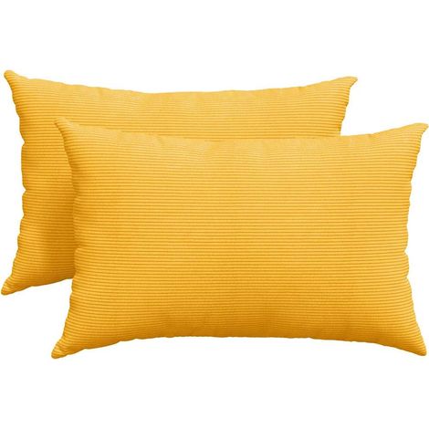 Maison Exclusive - Sofakissen 2 Stück Helles Gelb 60 x 40 cm Cord