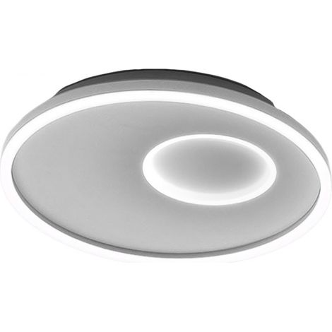 Lampada a soffitto Melania P/G LED 50W 3000K, plafoniera tonda in alluminio bianco, diffusore in metacrilato satinato, IP20, 2100lm - Gealuce (1/5)
