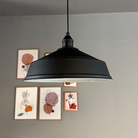 bamyum Asletl-35 Suspension Luminaire Rétro en Metal de 35 cm, Lustre de Salon Vintage, Éclairage de Plafond pour Chambre, Cuisine, Lampe Suspendue (1/5)