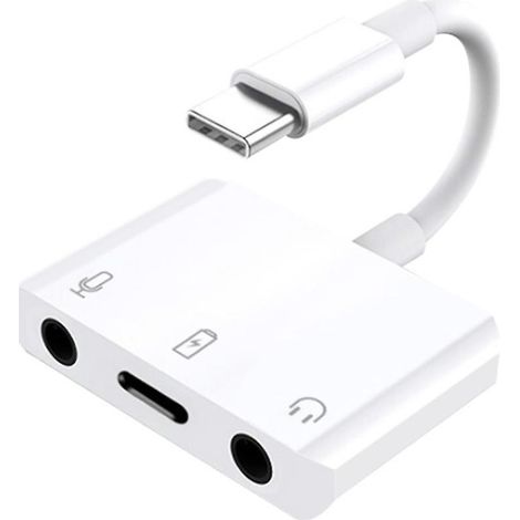 Adaptateur pratique USB-C vers prise casque 3,5 mm pour diffusion en direct : carte son USB-C, prise microphone pour téléphone. (1/5)