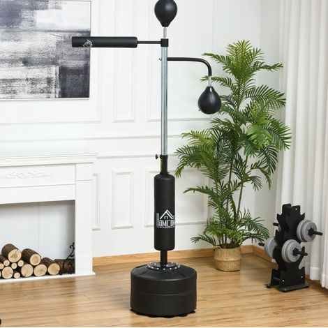 Trainer da boxe con 2 speedball e barra reflex, altezza 160-230 cm, nero OKMYHOME (1/5)