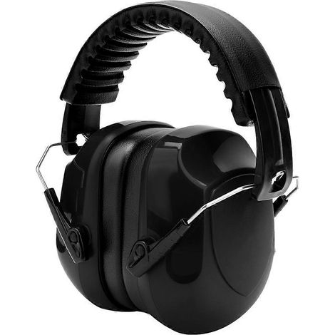 Casque antibruit réglable pour adultes, SNR 33 dB, idéal pour les chantiers et le tir, noir (1/5)