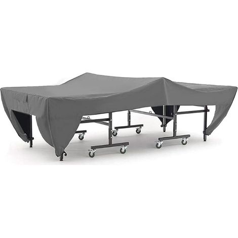 Table Tennis Table Dust Cover Oxford Fabric Waterproof Outdoor Rain Wind Sun Anti-Ultraviolet Heavy Duty Tennis Table Storage Cover