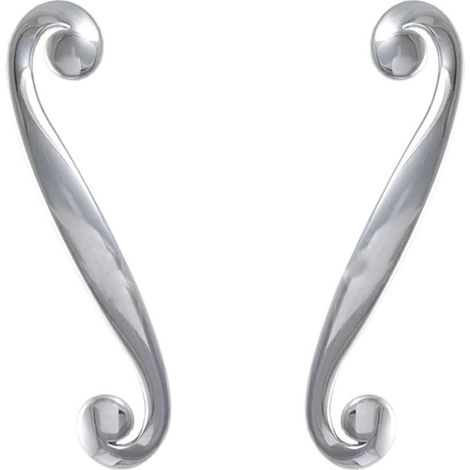 Maniglia per mobili in stile moderno linea decor serie 14 Giusti Dx Sx - Cromo lucido Destro
