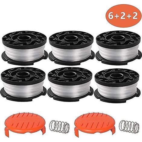 6 Pack Line Spool With 2 Covers For Replace Black Decker Grass Trimmers 1000 pcs (1/5)