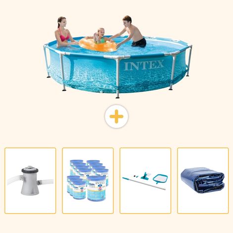 Intex Piscine Tubulaire Ronde - 305x76 cm - 5-pièces SCB93 (1/5)