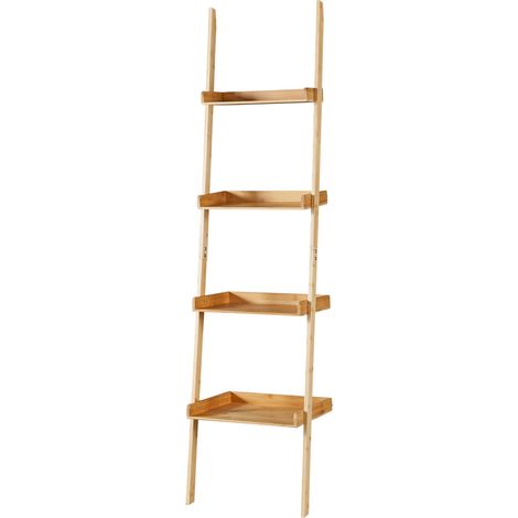 Mensola a scala in bambù 176 x 44 cm naturale 030007722