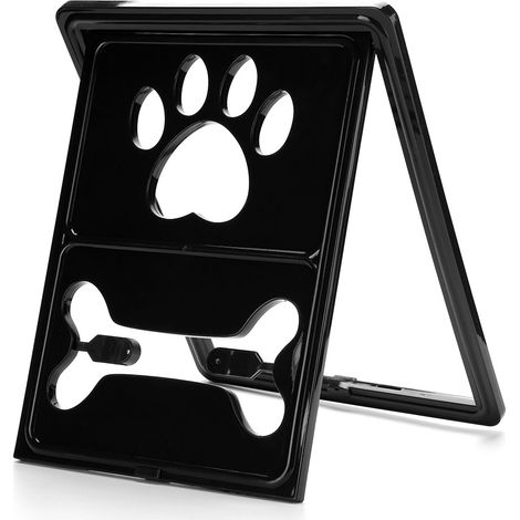 Toivize Passage magnétique double cadre pour chats et chiens, à installer sur fenêtre ou porte en plastique PP noir – Installation automatique et facile (1/5)